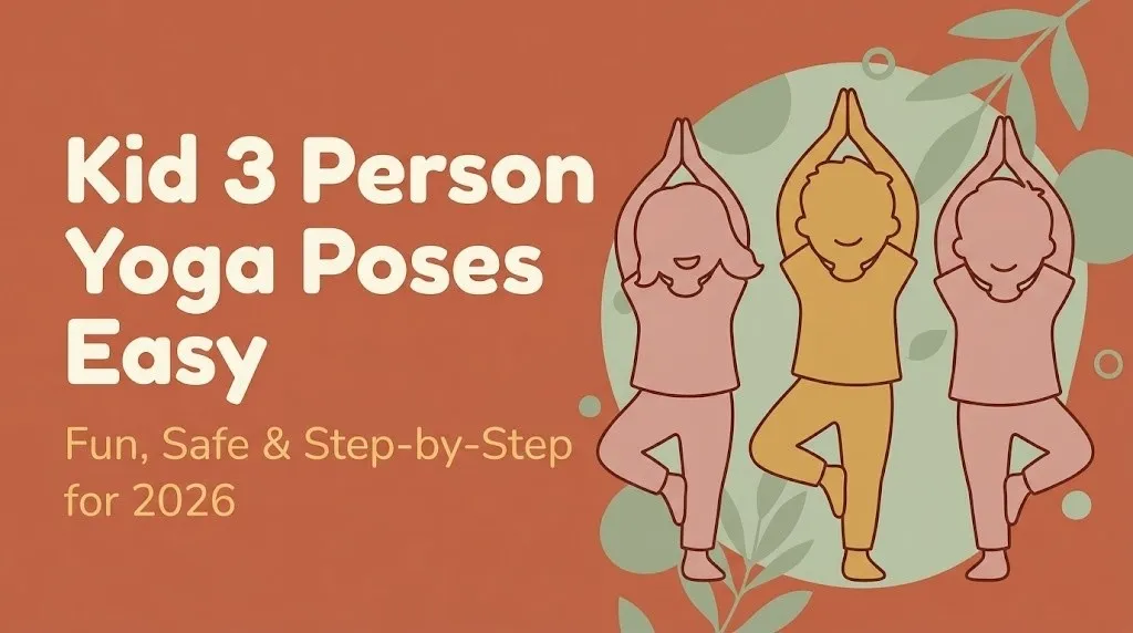 Easy kid 3 person yoga