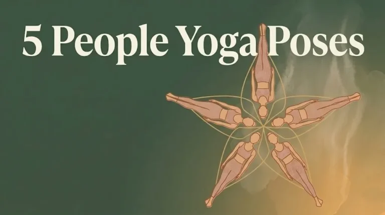 Five people yoga poses
